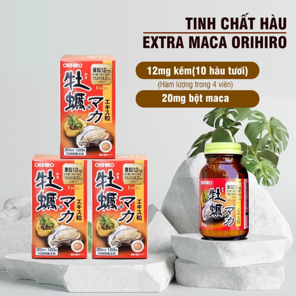 viên uống tinh chất hàu tươi extra maka 120 viên orihiro