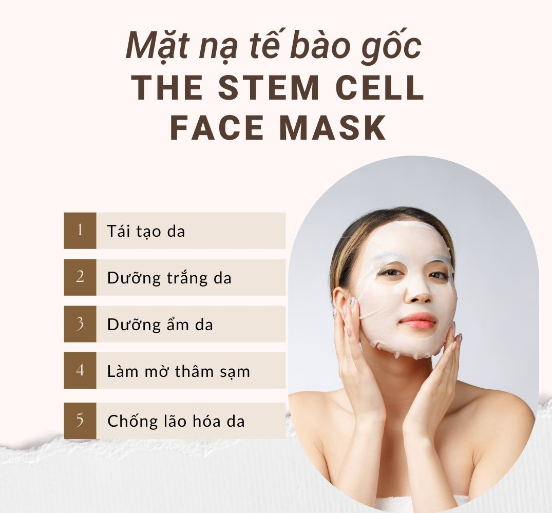 Mặt nạ tế bào gốc Stem Cell (gói 30 miếng) - Màu bạc (dưỡng trắng) - Hàng Nhật nội địa