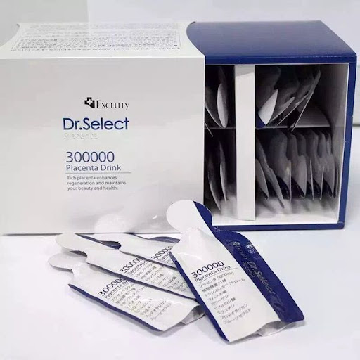 Tinh Chất Nhau Thai Heo Dr. Select Placenta Drink 300.000mg (30 gói/15g) - Hàng Nhật nội địa
