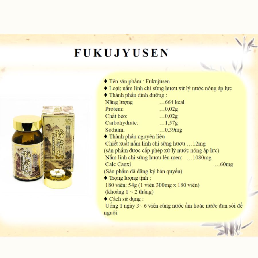 Viên uống thảo dược Ribeto Shoji Fukujyusen 60 viên hỗ trợ tăng cường sức đề kháng, giảm ung thư - Hàng Nhật nội địa