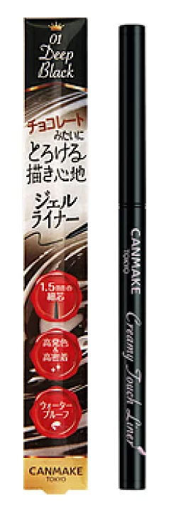 Chì kẻ mắt Canmake Gel Creamy Touch Liner ( 01 đen) - Hàng Nhật nội địa