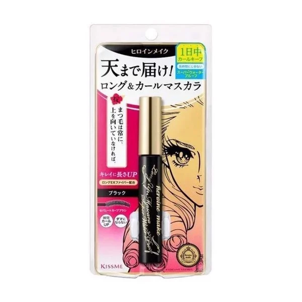 Mascara Làm Dài Và Cong Mi Tối Đa Kissme Heroine Make Long Up Mascara Super WP - Hàng Nhật nội địa