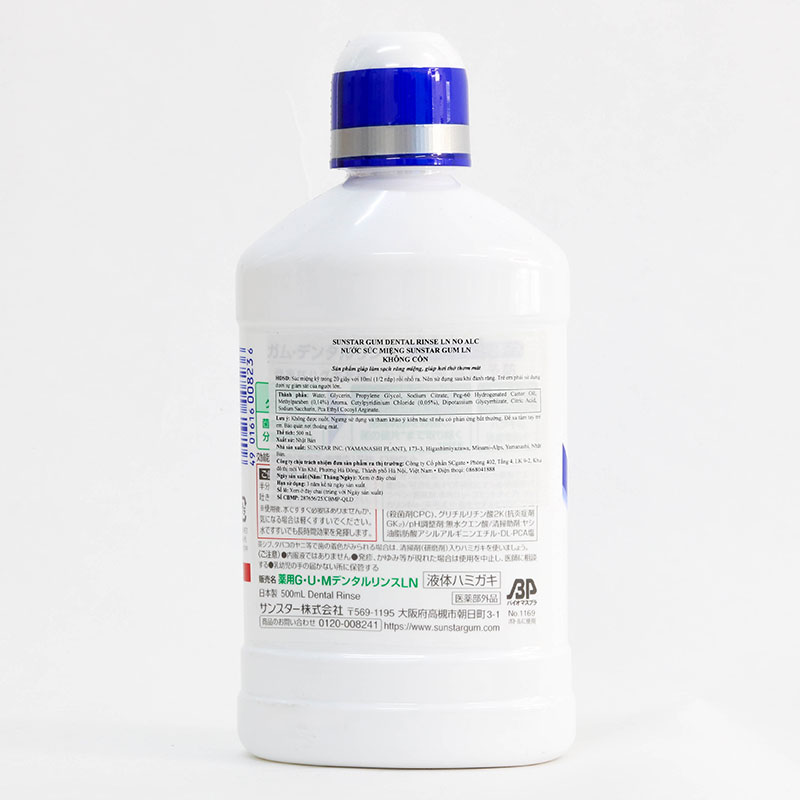 Nước súc miệng nha khoa GUM LA 500ml (không cồn) - Hàng Nhật nội địa