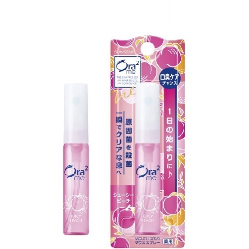 Xịt thơm miệng Ora2 Juicy Peach 6ml (Hương đào mọng nước) - Hàng Nhật chính hãng