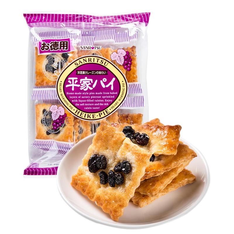 Bánh Nướng Nho Khô Sanritsu Heike-Pie 144g (12 cái) - Hàng Nhật nội địa