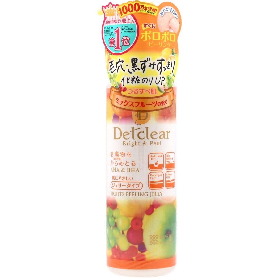 Gel tẩy tế bào chết Detclear MEISHOKU hương trái cây 180ml - Hàng Nhật nội địa