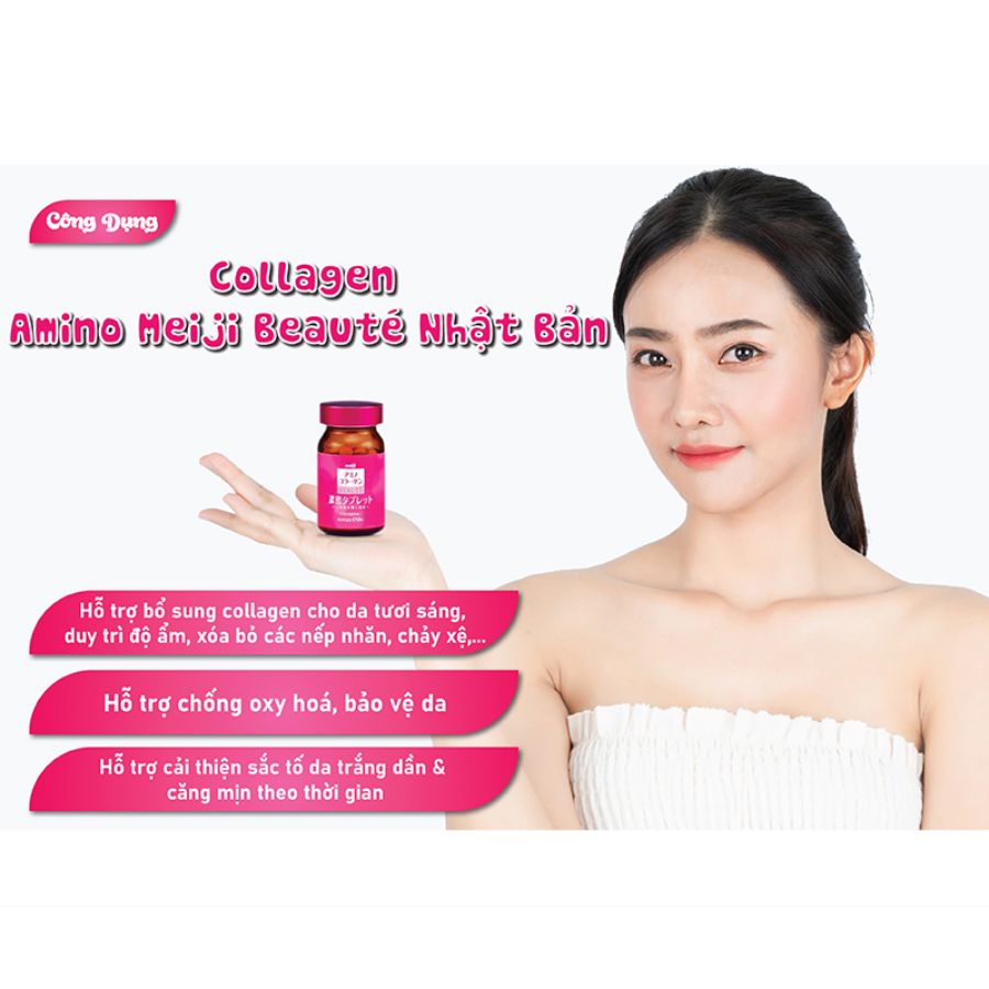 Viên uống đẹp da Meiji The Collagen Beaute 150 viên - Hàng Nhật nội địa