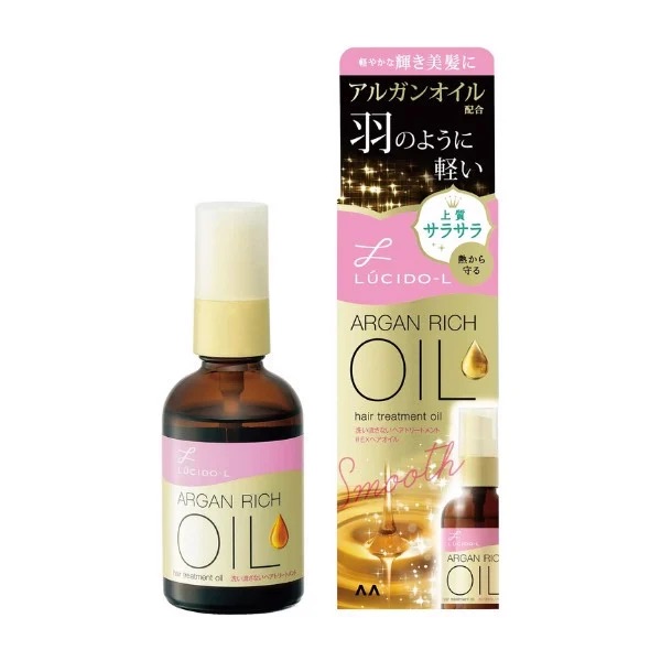 Dầu dưỡng tóc bóng mượt  LUCSIDO-L ARGAN RICH OIL màu hồng ( dưỡng tóc)