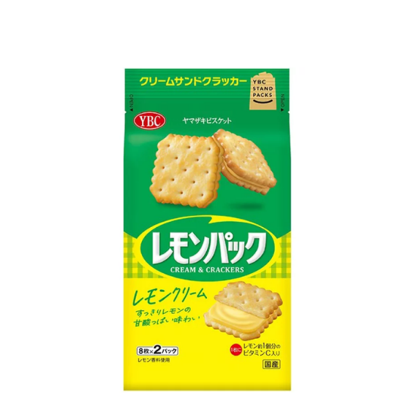 Bánh quy YBC Yamazaki Biscuits vị Chanh gói 16 miếng (8 miếng*2goi) mẫu mới - Hàng Nhật nội địa