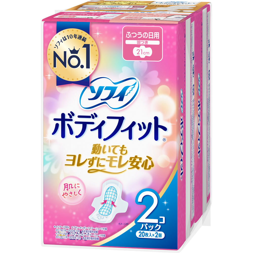 SET BĂNG VỆ SINH UNICHARM BAN NGÀY SOFY CÓ CÁNH (20 MIẾNG X 2 GÓI) - Hàng Nhật nội địa