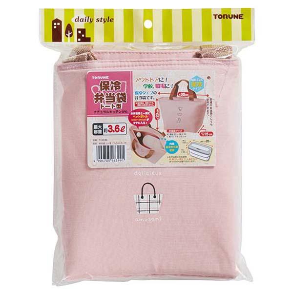 Túi đựng hộp cơm giữ nhiệt cao cấp Torune 3.6L (màu hồng) - Hàng Nhật nội địa