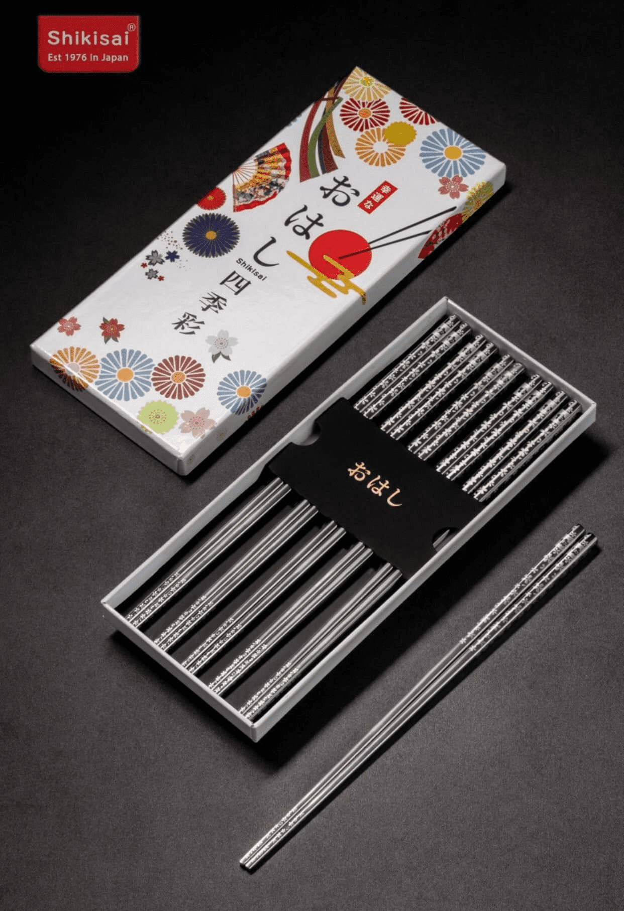 Đũa kháng khuẩn Shikisai Nhật Bản set 5 đôi (màu trắng) - Hàng Nhật nội địa