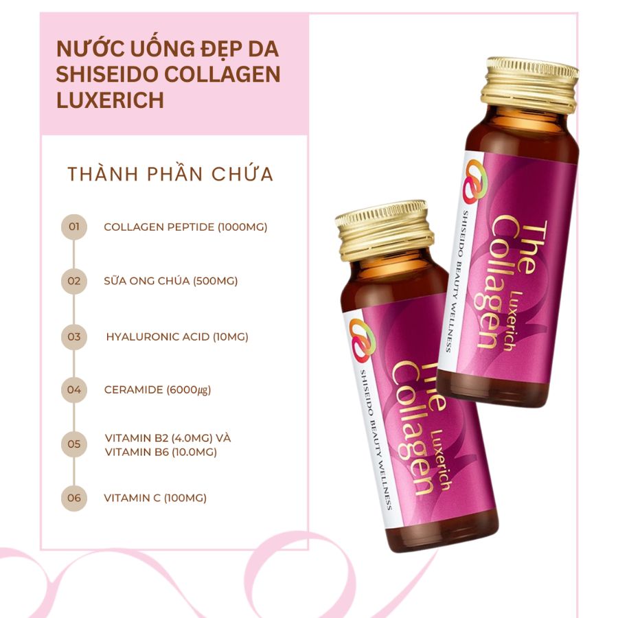 LIỆU TRÌNH UỐNG COLLAGEN SHISEIDO DẠNG NƯỚC HIỆU QUẢ CHO LÀN DA TƯƠI TRẺ