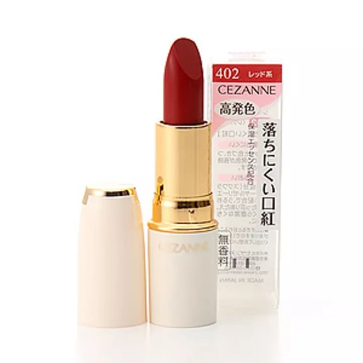 CEZANNE - Son thỏi Lasting Lip Color 402 (Đỏ) - Hàng Nhật nội địa