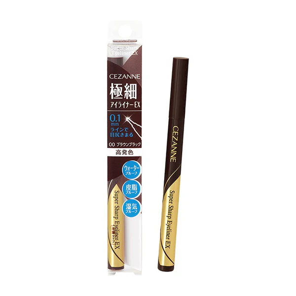 Bút kẻ mắt nước siêu mảnh Cezanne Super Sharp Eyeliner EX (00 - Nâu Đen) - Hàng Nhật nội địa