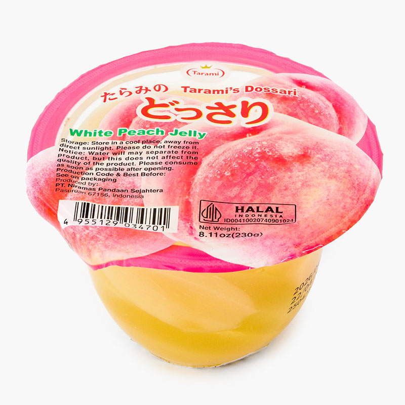Thạch hủ Tarami Dossari vị đào trắng 230g - Hàng Nhật nội địa