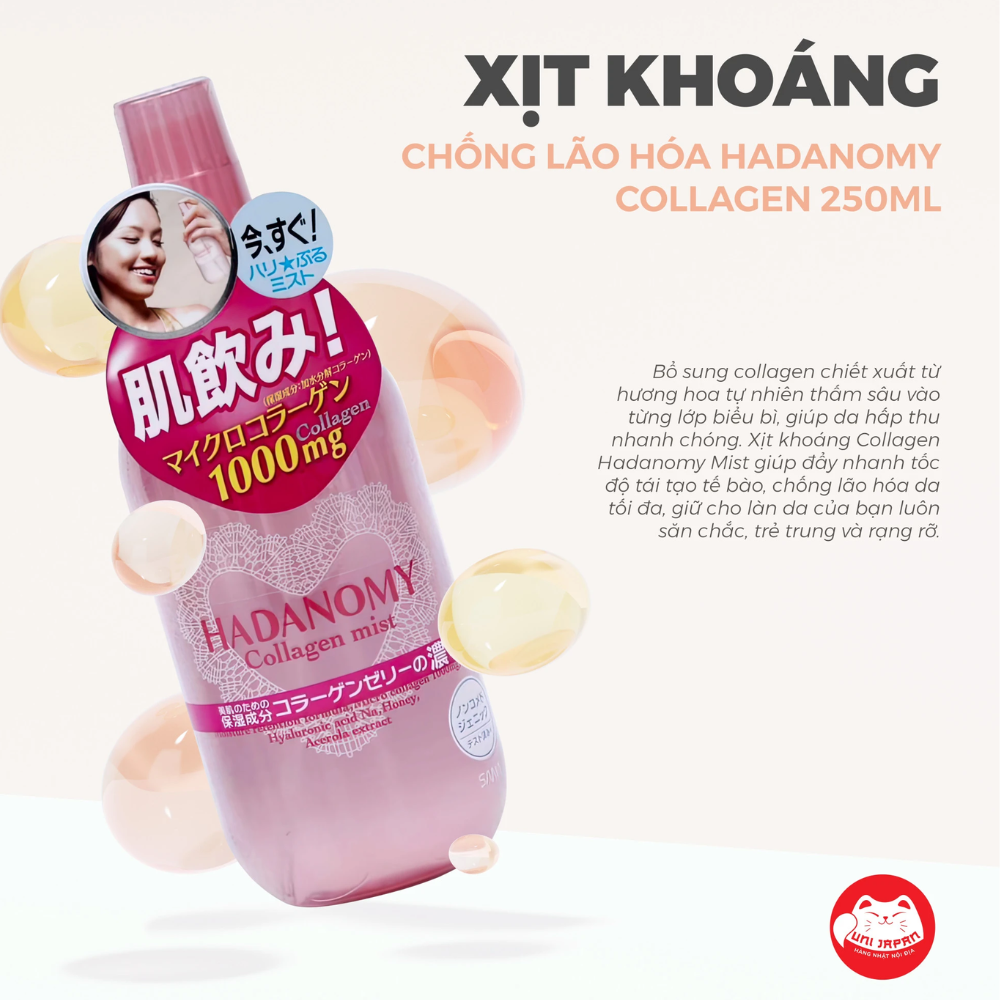 TOKIWA- Xịt khoáng Hadanomi 250ml- Hàng Nhật nội địa