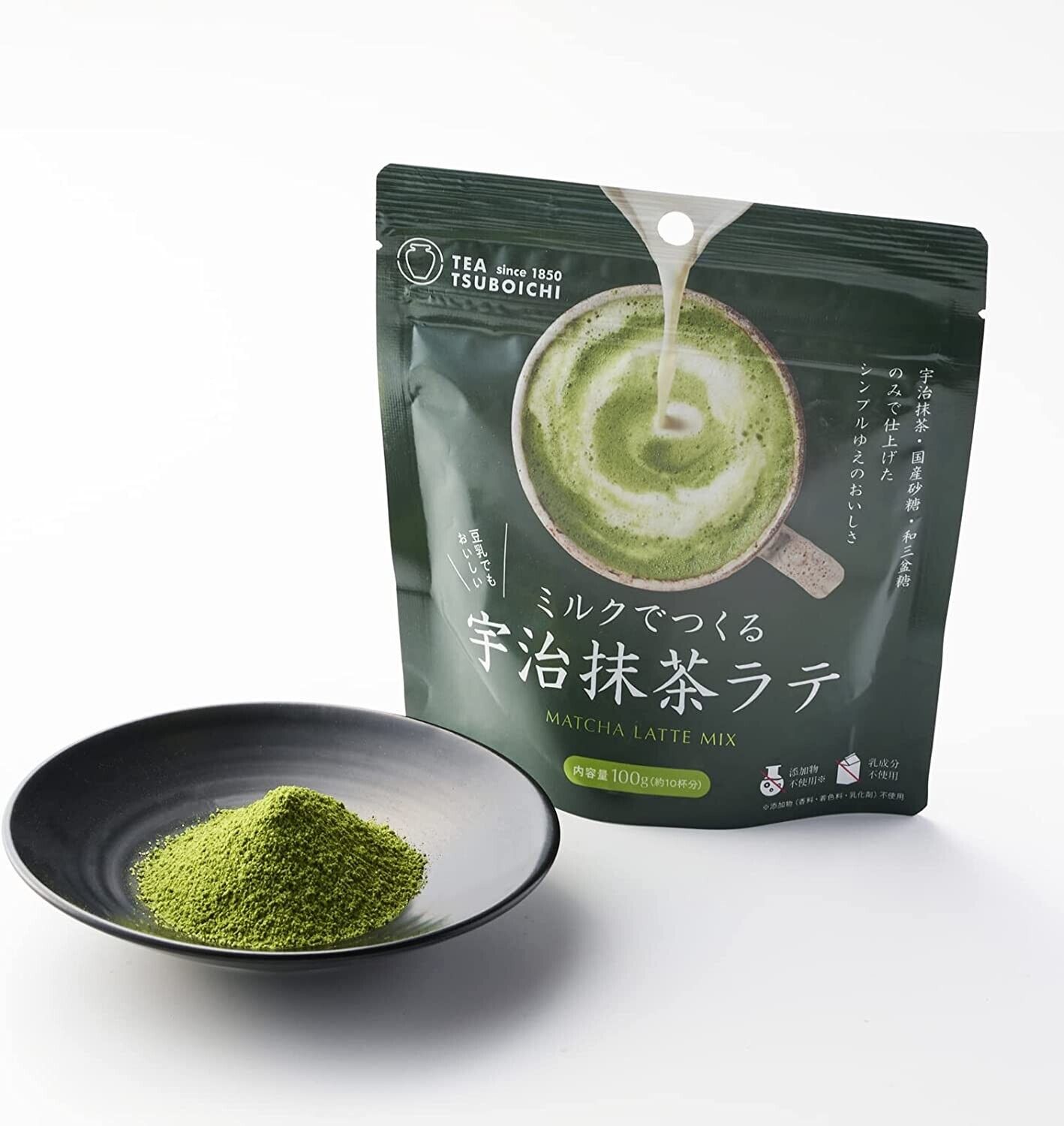 Bột trà xanh sữa vị matcha latte xanh đậm 100gr - Hàng Nhật nội địa