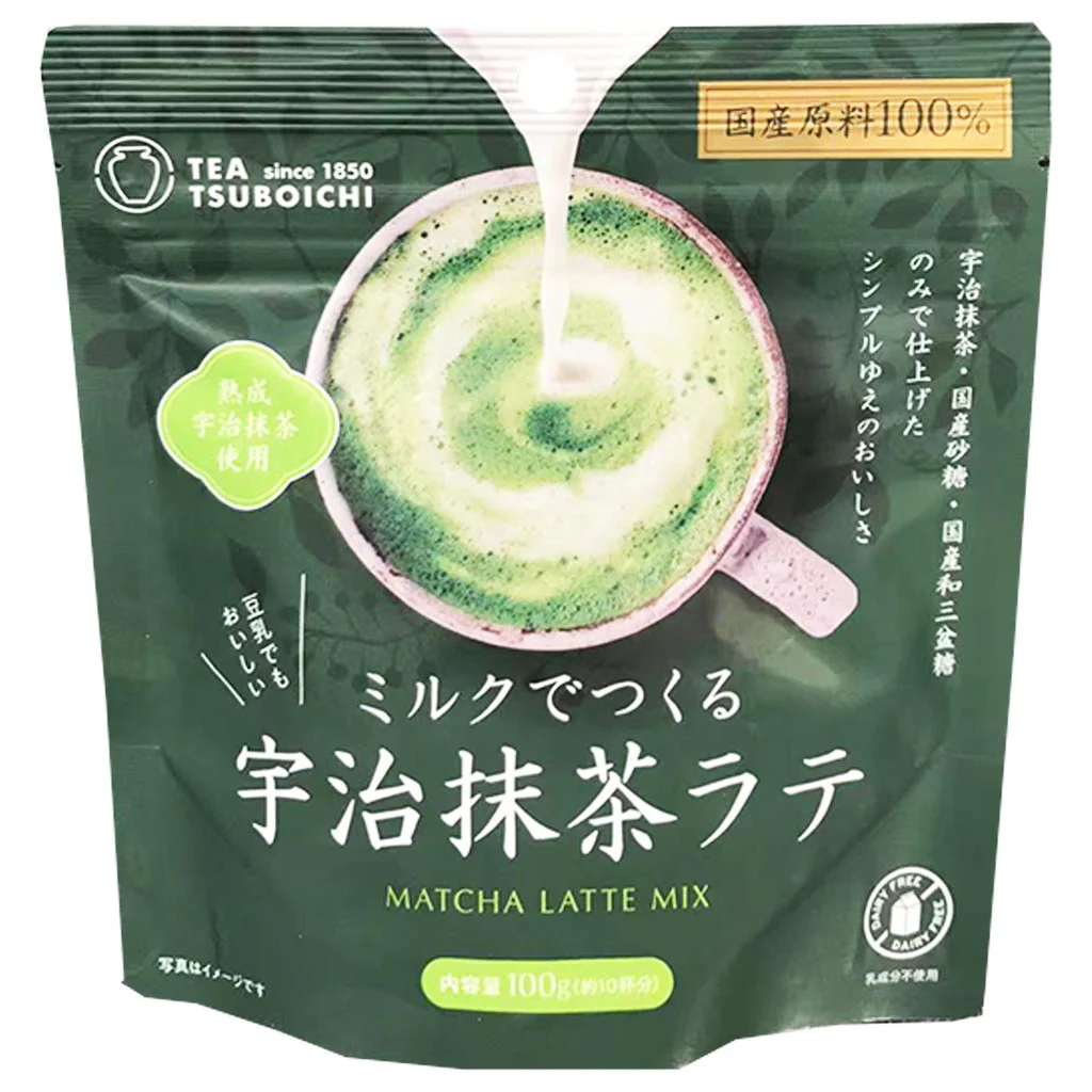 Bột trà xanh sữa vị matcha latte xanh đậm 100gr - Hàng Nhật nội địa
