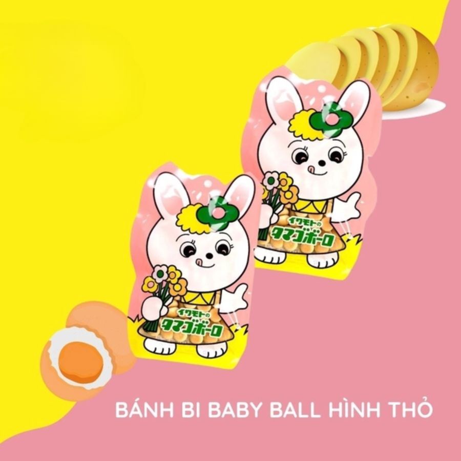 Bánh ăn dặm con thỏ Baby Ball 50g - Hàng Nhật nội địa