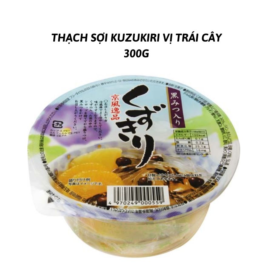 Thạch vị đậu hũ hạnh nhân, vị dưa lưới, vị trái cây đủ vị 300g - Hàng Nhật nội địa