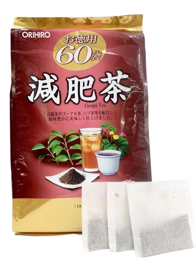 Trà thảo dược Genpi giảm mỡ bụng Orihiro 60 gói - Hàng Nhật nội địa