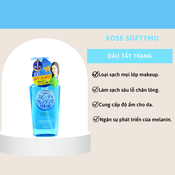 Dầu tẩy trang tác dụng nhanh Softymo Kose 230ml - Hàng Nhật nội địa