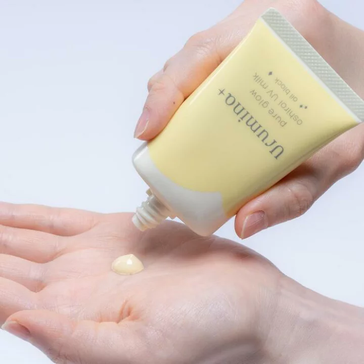 Sữa chống nắng Kose Urumina màu vàng- che khuyết điểm tự nhiên 35g - Hàng Nhật nội địa