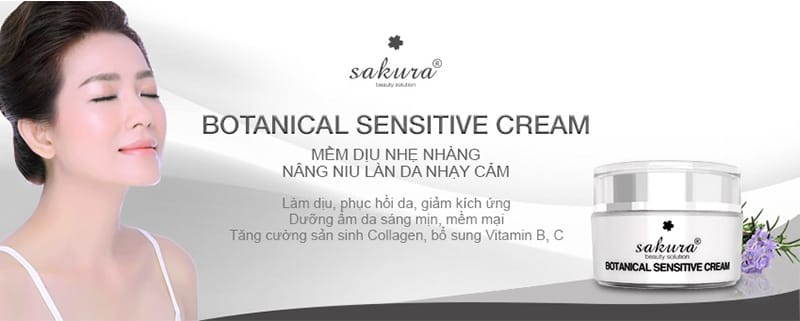 Kem dưỡng dành cho da nhạy cảm Sakura Botanical Sensitive Cream 30g