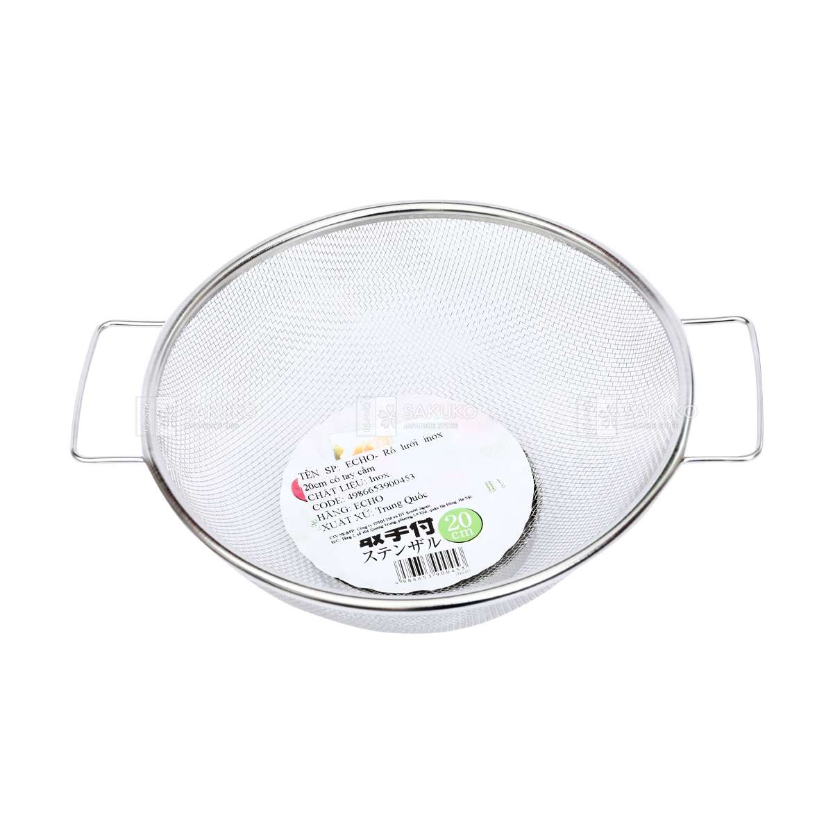 Rổ inox có tay cầm 20cm - Hàng Nhật nội địa