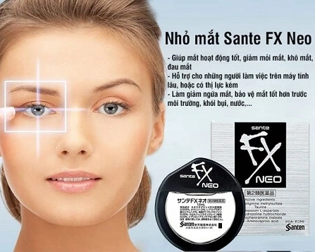 Nước nhỏ mắt Sante FX Neo Nhật Bản- Hàng Nhật nội địa