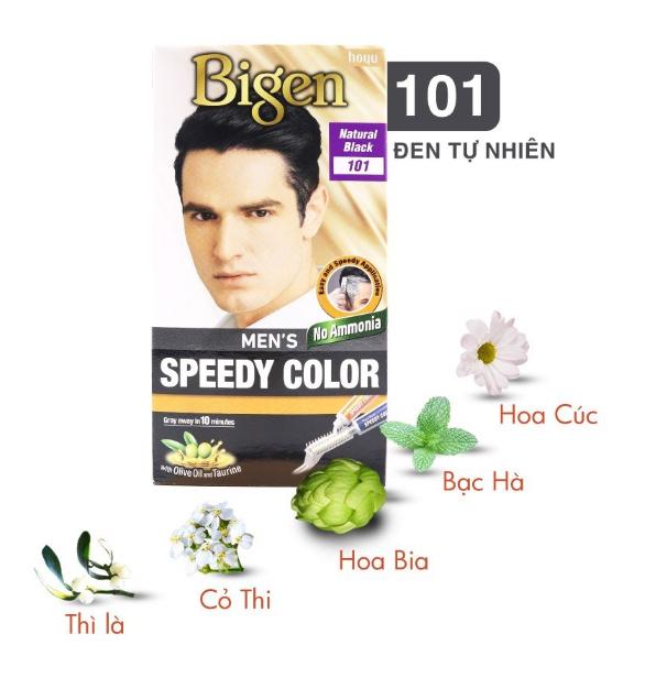 Thuốc nhuộm tóc Bigen Hoyu nam màu đen tự nhiên (# 101) - Hàng Nhật nội địa