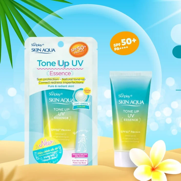 Kem chống nắng nâng tông Skin Aqua Tone Up SPF 50+ cho da dầu 80g  - Hàng Nhật nội địa