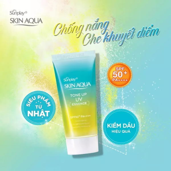 Kem chống nắng nâng tông Skin Aqua Tone Up SPF 50+ cho da dầu 80g  - Hàng Nhật nội địa