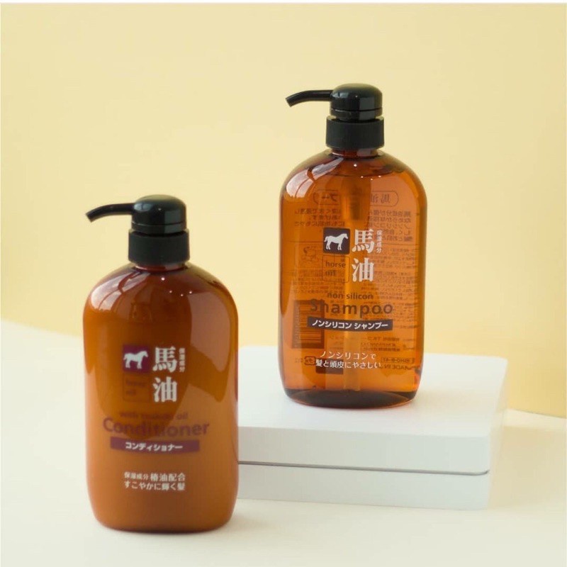 Dầu gội ngựa giúp tóc mềm mượt, không silicon 1000ml - Hàng Nhật nội địa