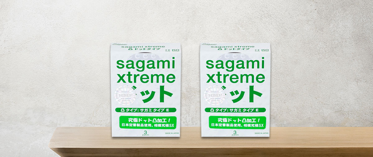 Bao cao su Sagami Xtreme White có gai 0.03mm - 3 chiếc - Hàng Nhật nội địa