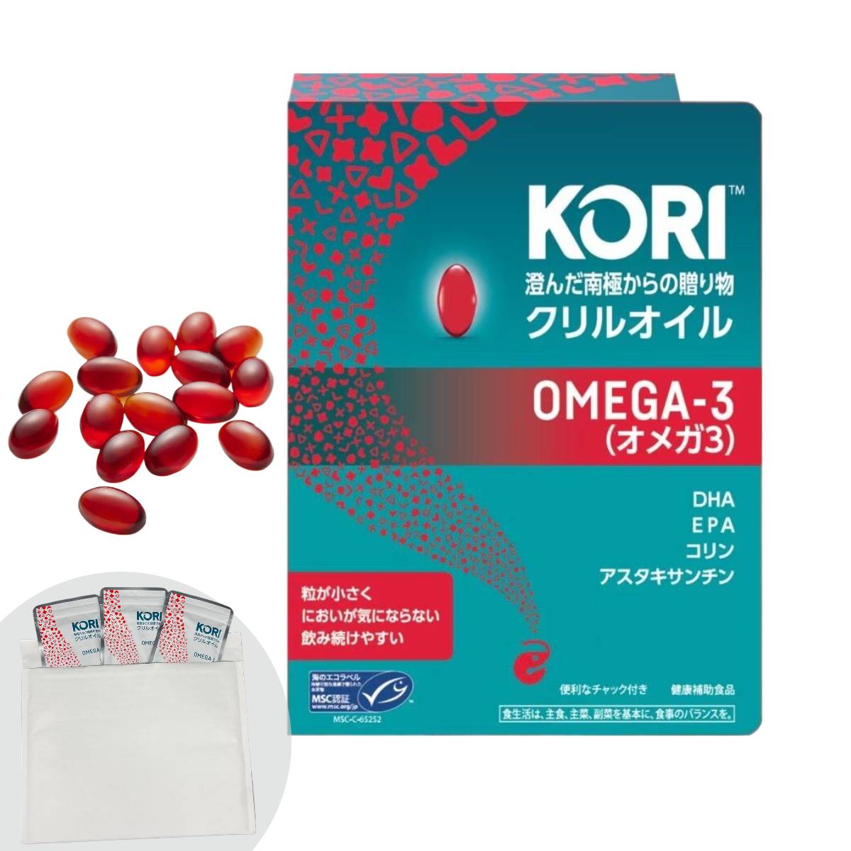 Dầu cá nhuyễn thể Omega-3 Krill Kori 152 viên - Hàng Nhật nội địa