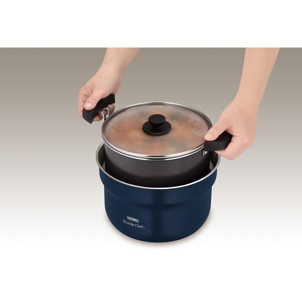 Thermos - Nồi ủ chân không KBJ-3002 màu xanh navy 3 lít - Hàng Nhật nội địa