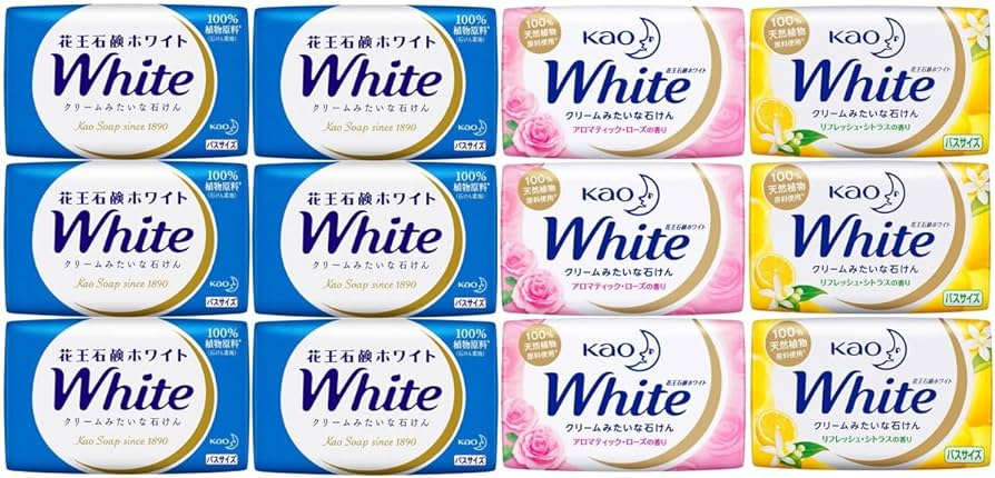 Combo 3 Xà phòng tắm Kao White Soap Nhật Bản 130g ( Hương Cam Chanh) - Hàng Nhật nội địa