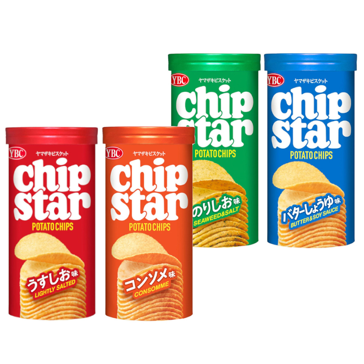 Khoai tây chiên Chip Star vị rong biển màu xanh lá - Hàng Nhật nội địa