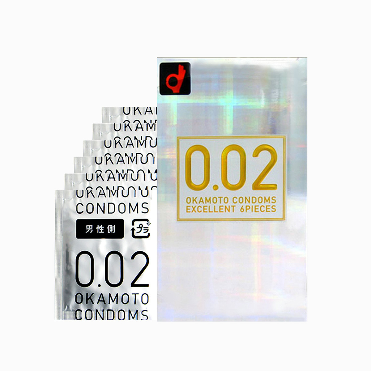 HỘP 6 CHIẾC BAO CAO SU SIÊU MỎNG OKAMOTO CONDOMS 0.02 4547691710499- Hàng Nhật nội địa