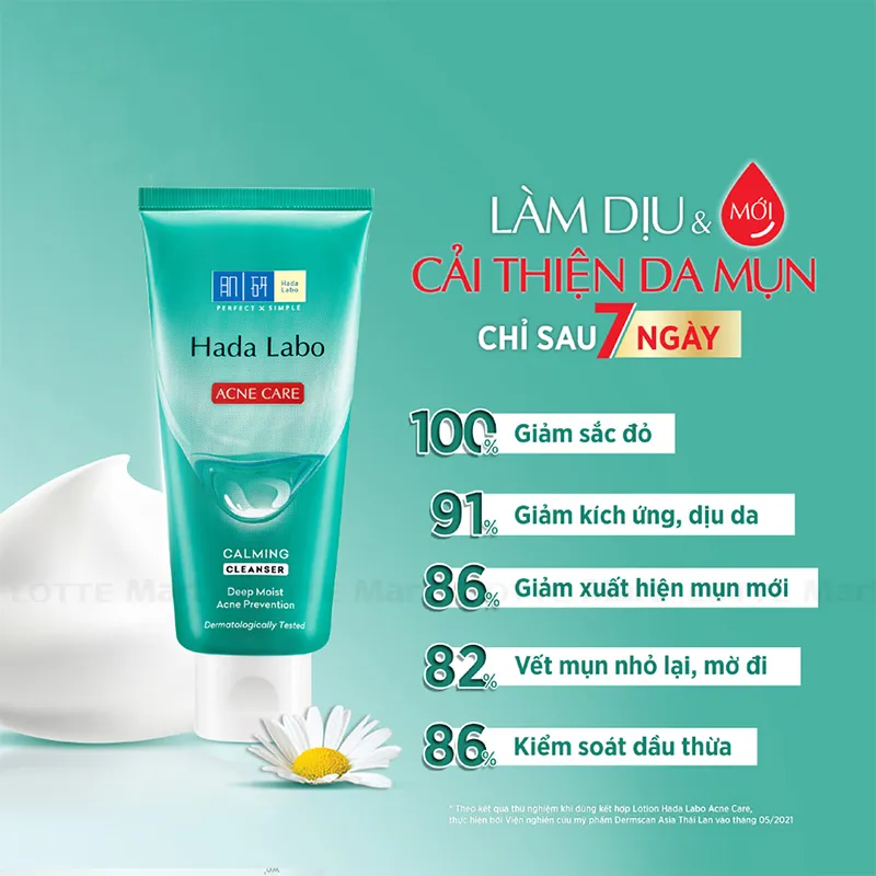 Sữa Rửa Mặt Hada Labo Dạng Kem Cho Da Mụn Và Da Nhạy Cảm 80g