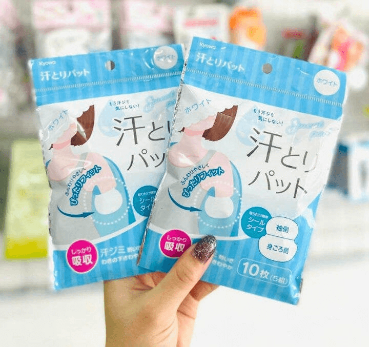 "Miếng thấm mồ hôi vùng nách 10 miếng Seiwa Pro - màu trắng" - Hàng Nhật nội địa