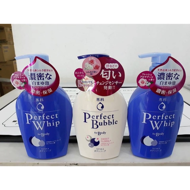 Set sữa tắm tạo bọt Senka Perfect Bubble For Body Floral  850ml - Hàng Nhật nội địa