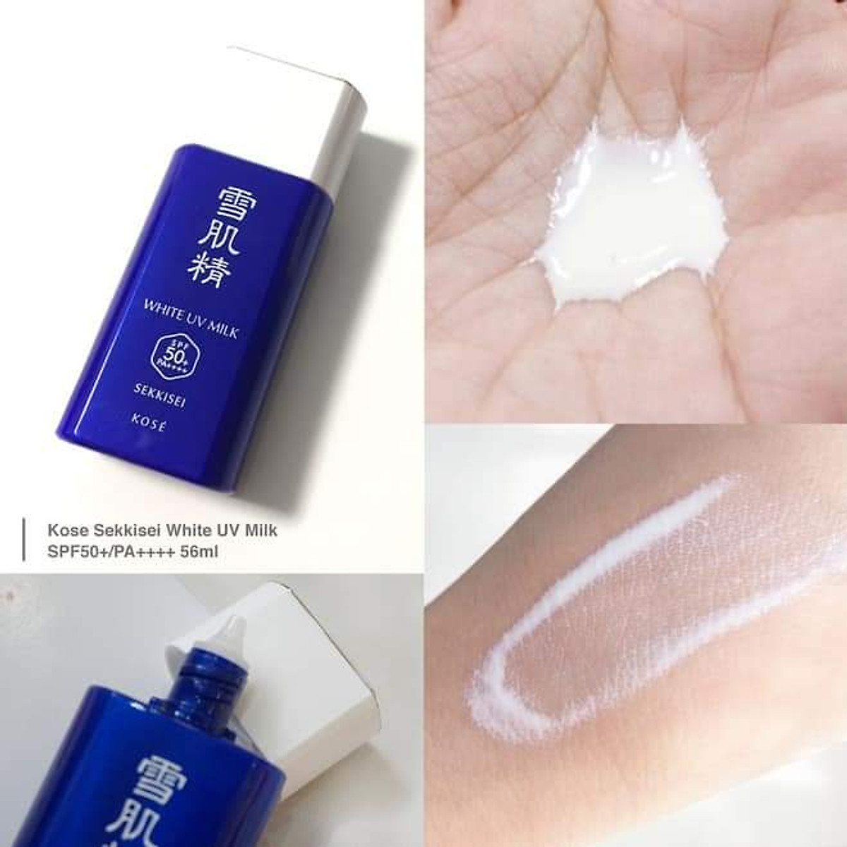 Kem chống nắng Kose Sekkisei White UV Milk SPF 50+ 60g