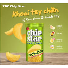 Khoai tây Chip Star YBC vị kem hành 45g ( đã phân loại) - Hàng Nhật nội địa