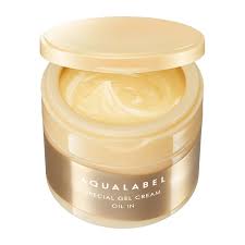 Set kem dưỡng ẩm Shiseido Aqualabel Special 5 in 1 90g + tặng sữa rửa mặt (màu vàng - chống lão hóa da)  - Hàng Nhật nội địa
