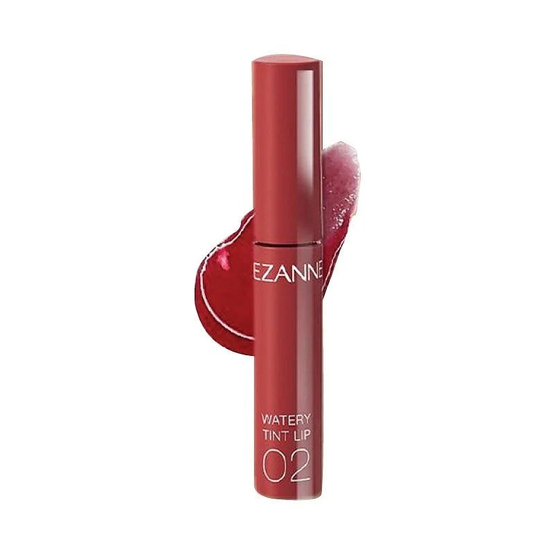 Son Tint Bóng Cezanne Watery Tint Lip 4g Màu 02 Coral Red ( Đỏ San Hô) - Hàng Nhật nội