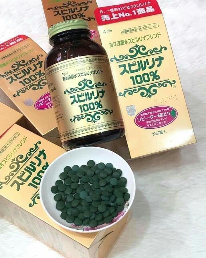 Tảo xoắn Spirulina 2200 viên - Hàng Nhật nội địa