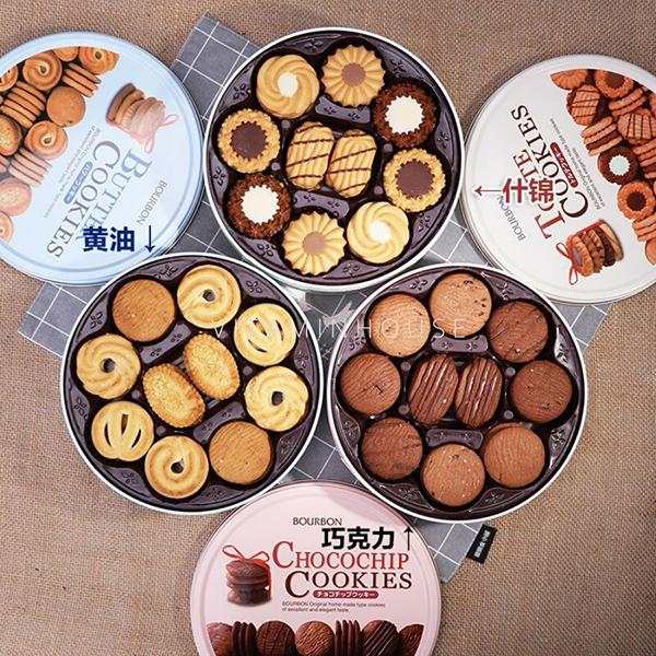 Bánh quy Butter Bourbon hộp thiếc cao cấp 318g - Hàng Nhật nội địa